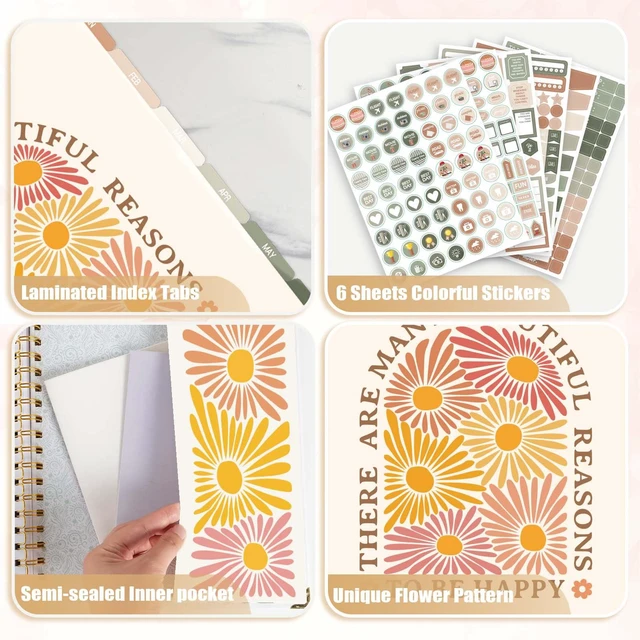 Alt view image 7 of 7 - Planner 2026-2027, Weekly and Monthly Academic Planner, 8.8"x11.4" Jul 2026 - Jun 2027, Daily Agenda Planning Book with Hardcover, Pocket, Stickers & Tabs for Women Students Office, A4 Size