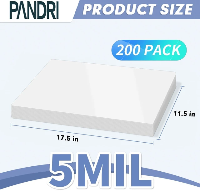 Alt view image 2 of 7 - 200 Pack Clear Thermal Laminating Sheets, 11.5 x 17.5-Inch, 5 Mil Plastic Laminator Sheet, Fits 11 x 17 inch Paper Size, Clear, Round Corner, Thermal Laminator Compatible