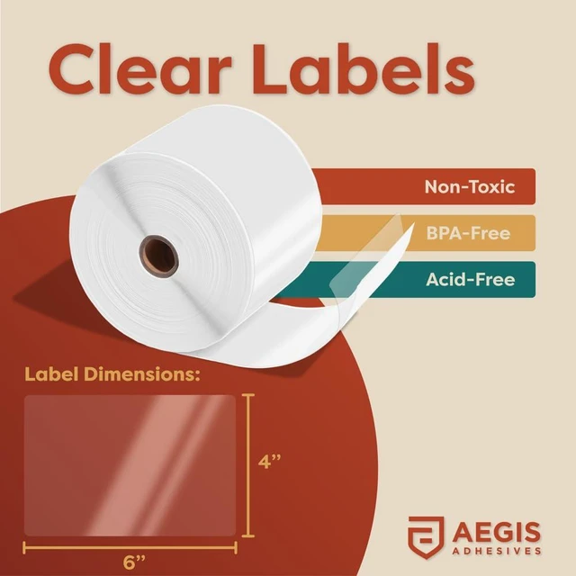 Alt view image 2 of 7 - 4x6 Clear Label Protectors for Shipping and Address Labels, 500 Stickers Glossy transparent plastic, permanent adhesive, water and abrasion resistant, for shipping and mailing, warehouse use