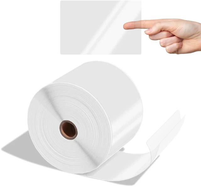 Main image of 4x6 Clear Label Protectors for Shipping and Address Labels, 500 Stickers Glossy transparent plastic, permanent adhesive, water and abrasion resistant, for shipping and mailing, warehouse use