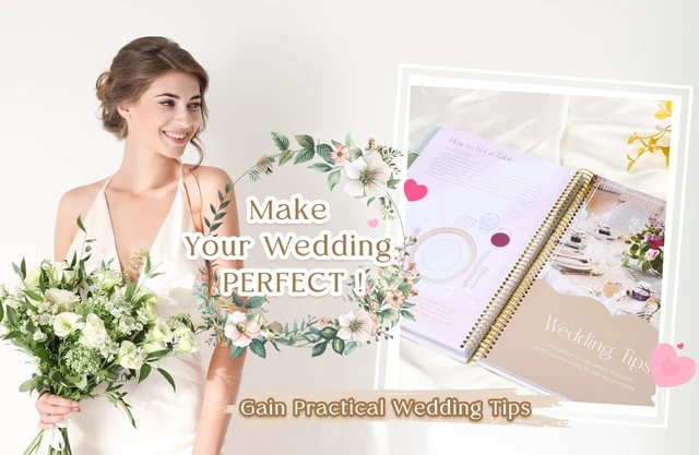 Alt view image 4 of 6 - Wedding Planner Book and Organizer-196 Pages Bridal Wedding Planning Book with Sticker Checklists and Calendars for Bride To Be, Unique Engagement Gifts for Newly Engaged Couples
