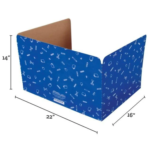 Alt view image 4 of 7 - Standard Privacy Shield, 3 Colors, Set of 12 Matte Finish in Red, Green & Blue, Desk Dividers