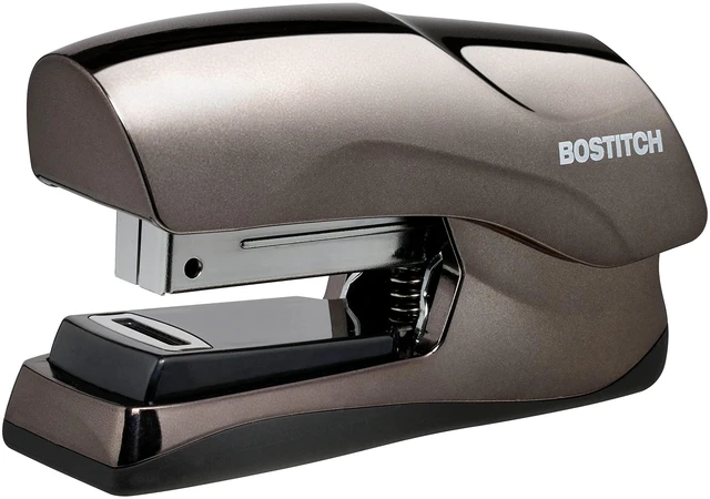Main image of Office Heavy Duty Stapler, 40 Sheet Capacity, No Jam, Half Strip, Fits into the Palm of Your Hand, For Classroom, Office or Desk, Black Chrome