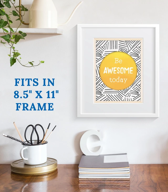 Alt view image 6 of 7 - Creatively Inspired 12-Piece Posters, Motivational 8.5" x 11 Wall Art With Rainbows and Positive Affirmations for Bulletin Board, Door, Boho Decor, Classroom Must Haves