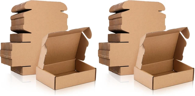 Main image of Shipping Boxes Corrugated, 5.91 x 3.94 x 1.57 Inches, Brown, 100 Pcs Brown Mailing Boxes Cardboard Box for Small Business Shipping Literature Mailer Packing Gift