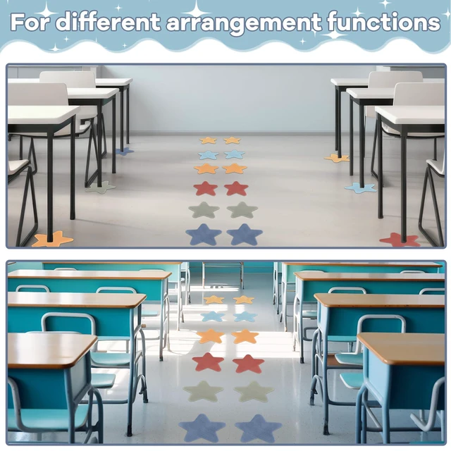 Alt view image 5 of 7 - 48Pcs Star Carpet Spots for Classroom Seat Position Dots Removable Floor Makers for School Rug Decoration Multicolor Sitting Marks for Preschool Elementary Kindergarten Teachers Supplies(Morandi)