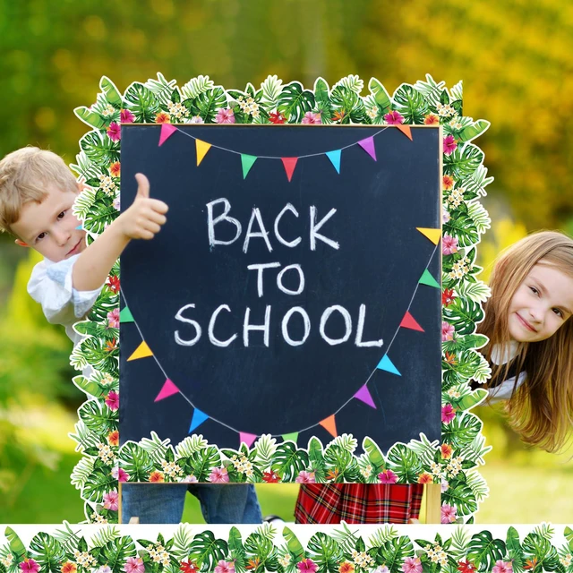 Alt view image 6 of 7 - 72 Ft Tropical Bulletin Board Border, Boho Die-Cut Greenery Border Trim Wall Decor Trim Border for Photo Walls, Classroom Boards and Chalkboards, Adds a Tropical Touch to Back-to-School Classrooms