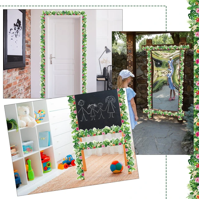 Alt view image 7 of 7 - 72 Ft Tropical Bulletin Board Border, Boho Die-Cut Greenery Border Trim Wall Decor Trim Border for Photo Walls, Classroom Boards and Chalkboards, Adds a Tropical Touch to Back-to-School Classrooms
