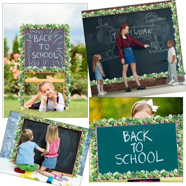Alt view image 4 of 7 - 72 Ft Tropical Bulletin Board Border, Boho Die-Cut Greenery Border Trim Wall Decor Trim Border for Photo Walls, Classroom Boards and Chalkboards, Adds a Tropical Touch to Back-to-School Classrooms