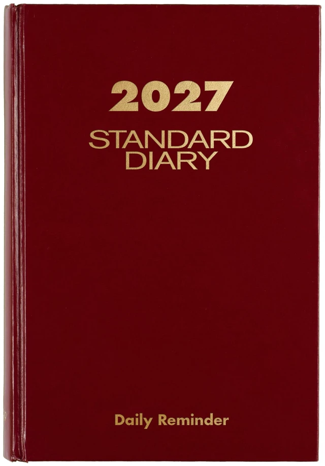 Main image of 2027 Daily Planner, Standard Diary, 5.75" x 8.25" Reminder Journal, Hardcover, Red (SD3891327)