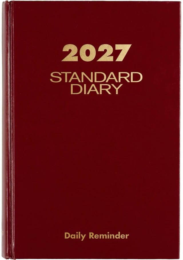 Alt view image 7 of 7 - 2027 Daily Planner, Standard Diary, 5.75" x 8.25" Reminder Journal, Hardcover, Red (SD3891327)