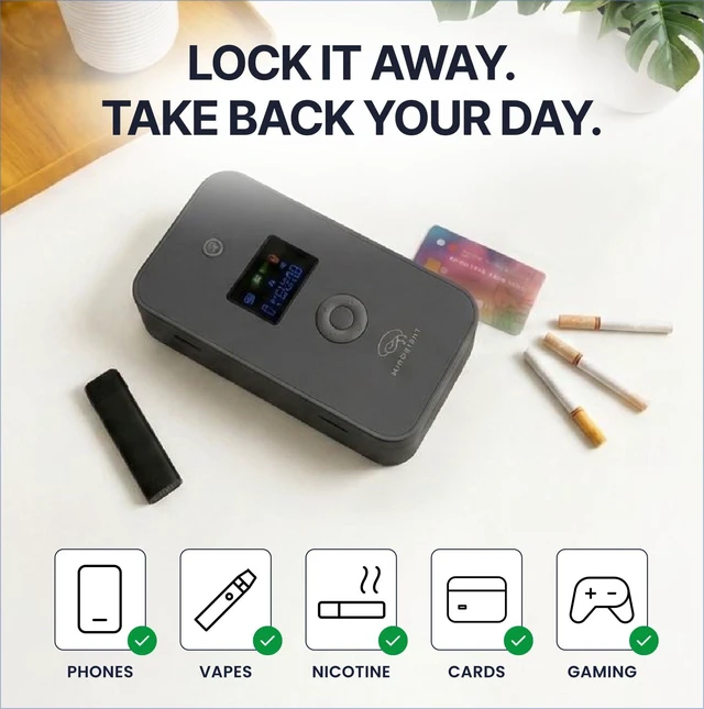 Alt view image 2 of 6 - Personal Timed Lock Box | Beat Everyday Temptations & Screen Time | 3 Commitment Modes | Fits 1 Phone with Standard Case | Charges While Locked | Out of Sight, Out of Mind