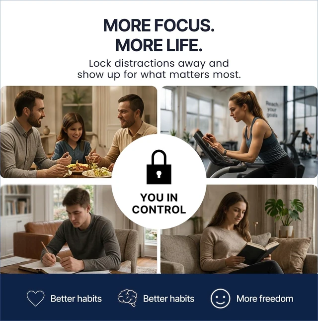 Alt view image 5 of 6 - Personal Timed Lock Box | Beat Everyday Temptations & Screen Time | 3 Commitment Modes | Fits 1 Phone with Standard Case | Charges While Locked | Out of Sight, Out of Mind