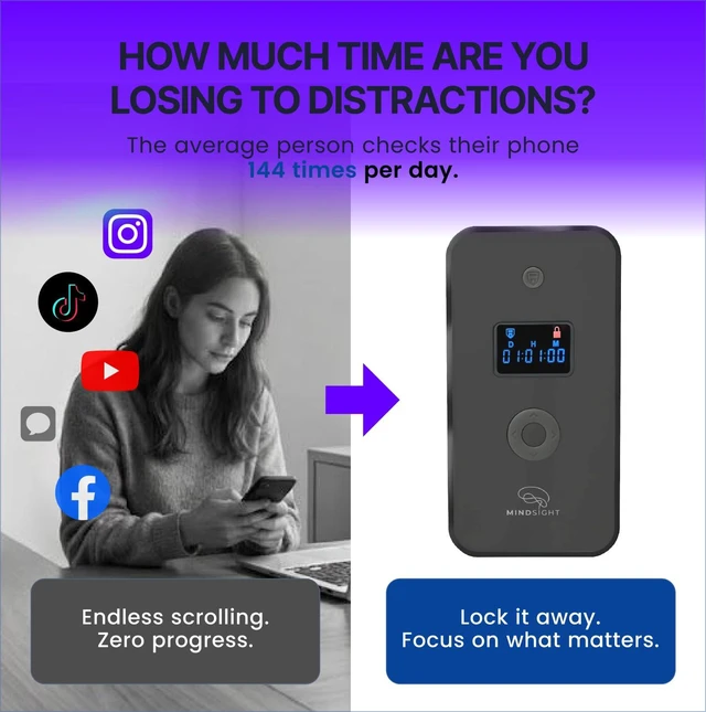 Alt view image 6 of 6 - Personal Timed Lock Box | Beat Everyday Temptations & Screen Time | 3 Commitment Modes | Fits 1 Phone with Standard Case | Charges While Locked | Out of Sight, Out of Mind