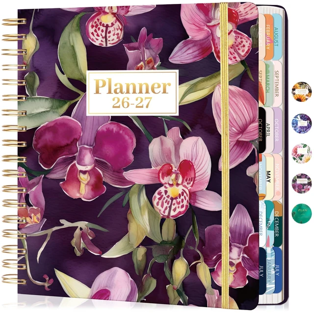 Main image of Planner 2026-2027 Weekly and Monthly Planner Gift for Women 18 Month Aesthetic Hardcover Yearly Calendar Agenda with Stickers Laminated Tabs for Women Stay Organized