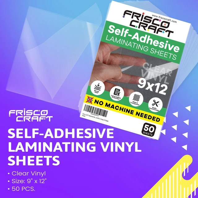 Alt view image 2 of 6 - Self Laminating Sheets, 50 PCS Clear Vinyl Adhesive Laminating Sheets, No Machine Needed, Self Sealing Laminate for Crafts, Photos, Documents, 9x12 Inch Clear Adhesive