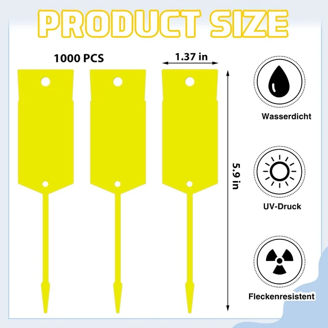 Alt view image 3 of 7 - 1000 Pieces Self Lock Arrow ID Key Tags 6'' X 1 2/5'', Yellow Car Parts Tags, Key Ring Repair Labels for Office Automotive Shop, Writable Lined Surface, Ring Hole for Key Rings
