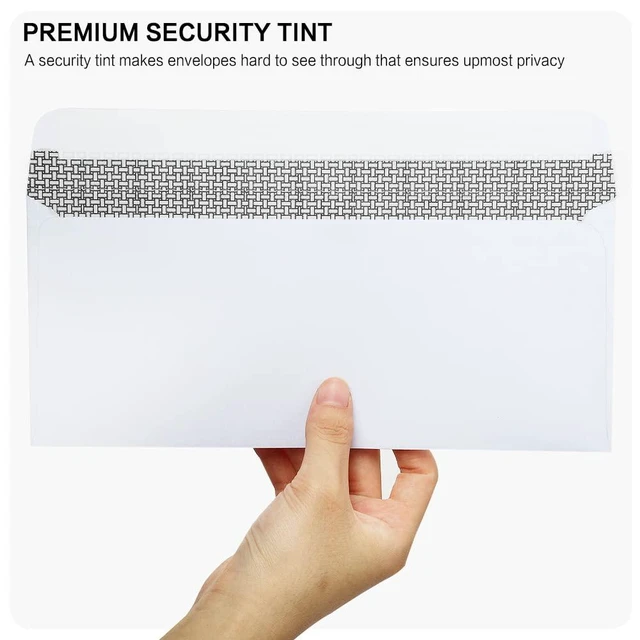 Alt view image 6 of 7 - #9 Double Window Security Envelopes, No.9 Double Window Business Envelopes Designed for Invoices and Business Statements - Number 9 Size 3 7/8 Inch X 8 7/8 Inch - 24 LB - 500 Pack