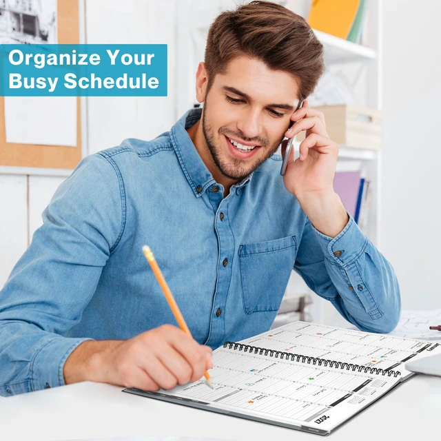 Alt view image 2 of 7 - 2026-2027 Appointment Book 8.5 x 11, July 2026 to June 2027, 15-Minute Hourly Schedule Planner with Laminated Tabs, Daily Professional Agenda