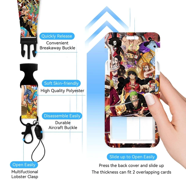 Alt view image 2 of 6 - Anime Id Badge Holder with Lanyard,Retractable Badge Holders Reels,Colorful Breakaway Lanyards for ID Badges,Cute Fashion Key Chain Keychains,Badge Clips for School Office Women Teen Kid 4