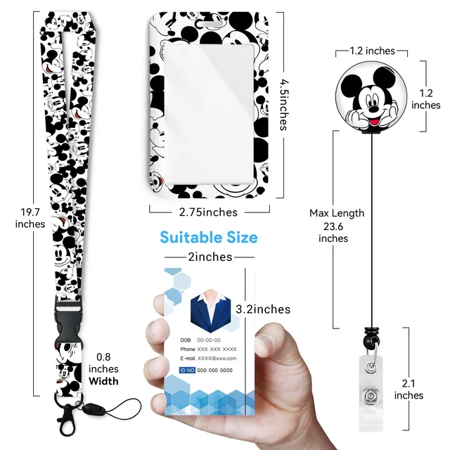 Alt view image 2 of 6 - Anime Id Badge Holder with Lanyard,Retractable Badge Holders Reels,Colorful Breakaway Lanyards for ID Badges,Cute Fashion Key Chain Keychains,Badge Clips for School Office Women Teen Kid 3