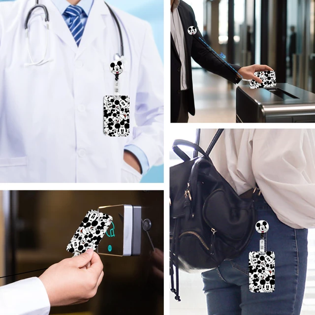 Alt view image 6 of 6 - Anime Id Badge Holder with Lanyard,Retractable Badge Holders Reels,Colorful Breakaway Lanyards for ID Badges,Cute Fashion Key Chain Keychains,Badge Clips for School Office Women Teen Kid 3