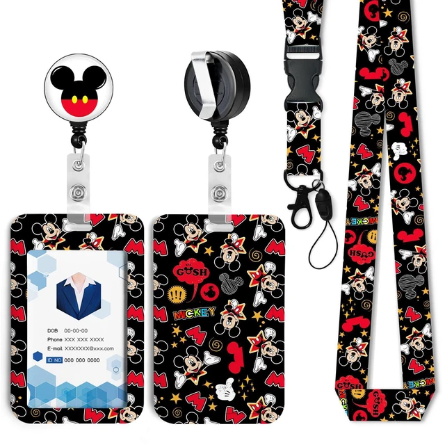 Main image of Anime Id Badge Holder with Lanyard,Retractable Badge Holders Reels,Colorful Breakaway Lanyards for ID Badges,Cute Fashion Key Chain Keychains,Badge Clips for School Office Women Teen Kid 2