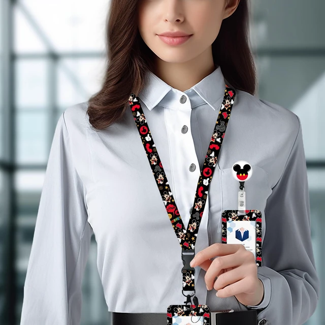 Alt view image 5 of 6 - Anime Id Badge Holder with Lanyard,Retractable Badge Holders Reels,Colorful Breakaway Lanyards for ID Badges,Cute Fashion Key Chain Keychains,Badge Clips for School Office Women Teen Kid 2