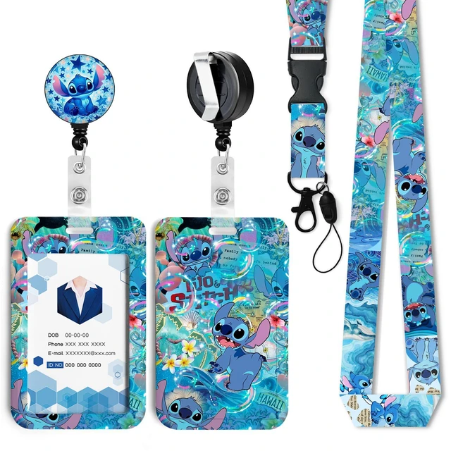 Main image of Anime Id Badge Holder with Lanyard,Retractable Badge Holders Reels,Colorful Breakaway Lanyards for ID Badges,Cute Fashion Key Chain Keychains,Badge Clips for School Office Women Teen Kid 2025NEW