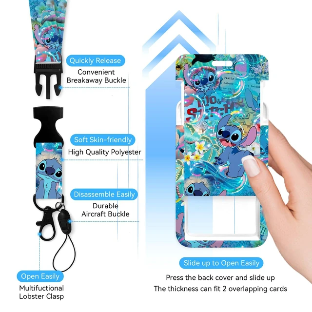 Alt view image 4 of 6 - Anime Id Badge Holder with Lanyard,Retractable Badge Holders Reels,Colorful Breakaway Lanyards for ID Badges,Cute Fashion Key Chain Keychains,Badge Clips for School Office Women Teen Kid 2025NEW