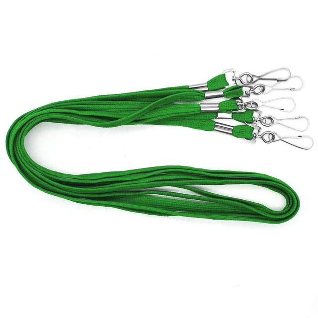 Alt view image 3 of 6 - Lanyard 100 Pack Bulk Badge Lanyards for ID Badges Neck Cruise Name Tag ID Holder (Green, 100 Pack)