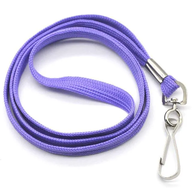 Alt view image 3 of 6 - Lanyard 100 Pack Bulk Badge Lanyards for ID Badges Neck Cruise Name Tag ID Holder (Purple, 100 Pack)