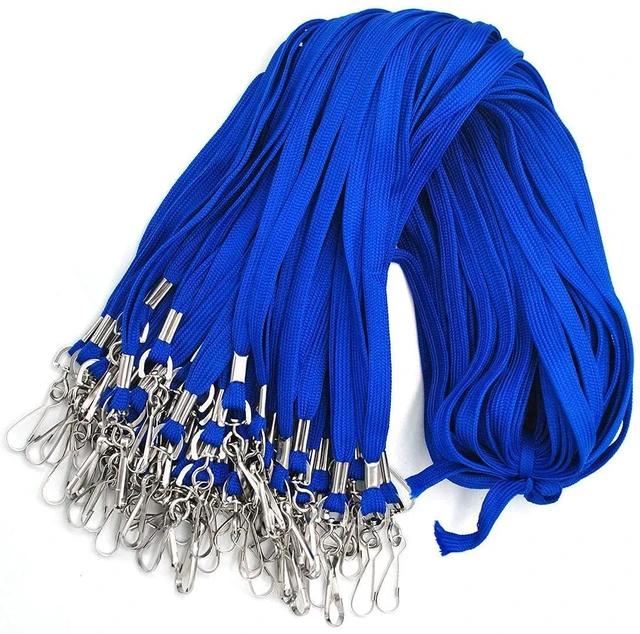 Main image of Lanyard 100 Pack Bulk Badge Lanyards for ID Badges Neck Cruise Name Tag ID Holder