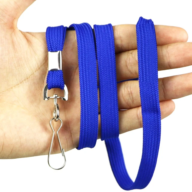 Alt view image 7 of 7 - Lanyard 100 Pack Bulk Badge Lanyards for ID Badges Neck Cruise Name Tag ID Holder