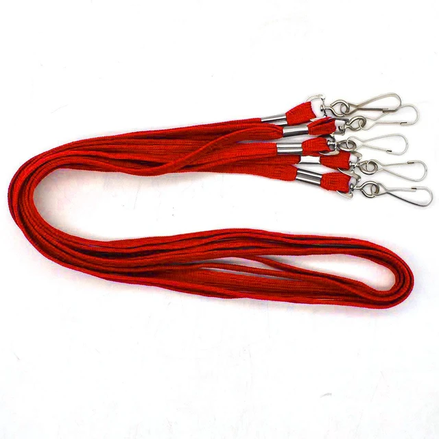 Alt view image 3 of 6 - Lanyard 100 Pack Bulk Badge Lanyards for ID Badges Neck Cruise Name Tag ID Holder