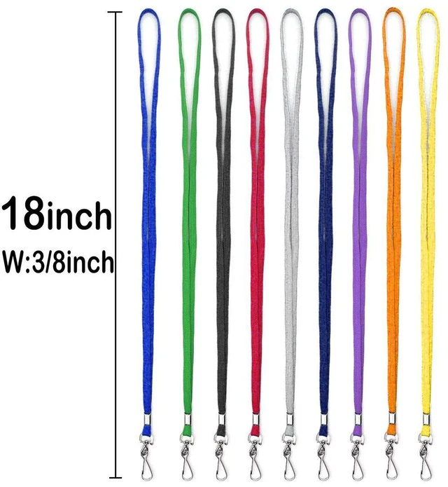 Alt view image 2 of 6 - Lanyard 100 Pack Bulk Badge Lanyards for ID Badges Neck Cruise Name Tag ID Holder (Purple, 100 Pack)