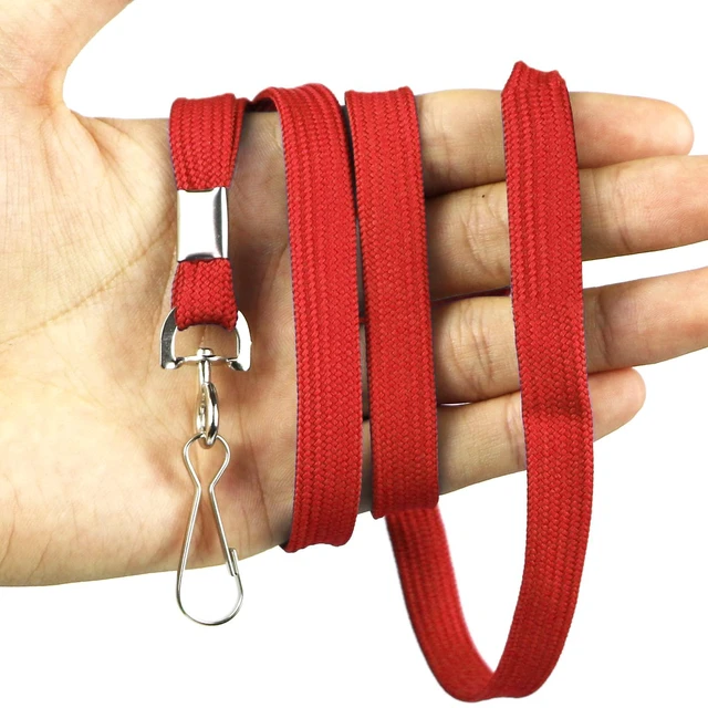 Alt view image 5 of 6 - Lanyard 100 Pack Bulk Badge Lanyards for ID Badges Neck Cruise Name Tag ID Holder