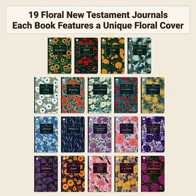 Alt view image 2 of 7 - Selah New Testament Journal Set, 19 Books, NLT Translation Gift for Women, Bible Journaling, Softcover with Notes Space, Filament App Compatible: 0840498310034: Amazon.com