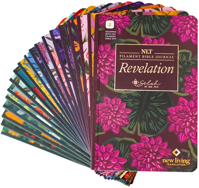 Main image of Selah New Testament Journal Set, 19 Books, NLT Translation Gift for Women, Bible Journaling, Softcover with Notes Space, Filament App Compatible: 0840498310034: Amazon.com