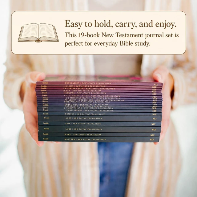Alt view image 6 of 7 - Selah New Testament Journal Set, 19 Books, NLT Translation Gift for Women, Bible Journaling, Softcover with Notes Space, Filament App Compatible: 0840498310034: Amazon.com