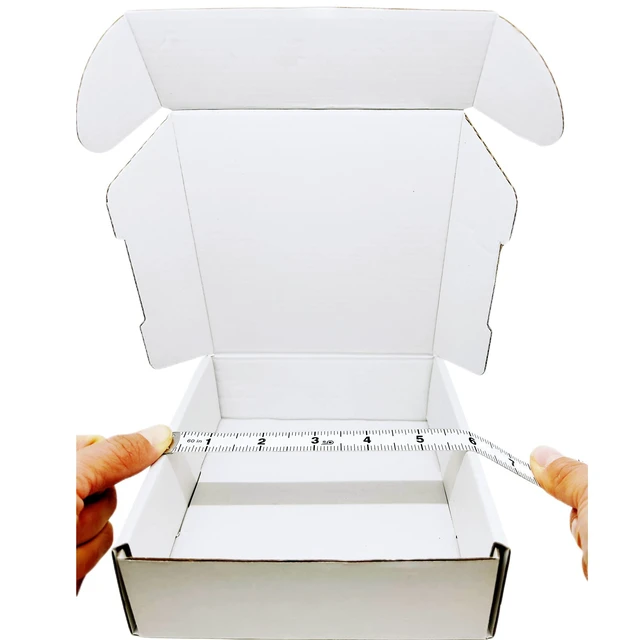 Alt view image 3 of 7 - Small White Box 6 x 6 x 2 Inch 50 Pack Shipping Boxes Recyclable Corrugated Gift Mailers Storage Business Packaging
