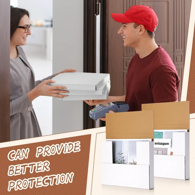 Alt view image 4 of 7 - 30 Pack Comic Book Mailers,White,7.8 X 11 X 1.2 Inch with 30 Bubble Bags, Easy Fold Shipping Boxes, Height Adjustable, for Mailing Comic Book Photos Collectibles
