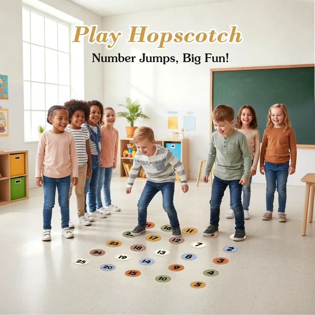 Alt view image 4 of 7 - 36PCS Boho Line Up Spots for Classroom Floor 4" Number Stickers Waterproof Classroom Spots Number Labels Markers for Preschool Kindergarten Elementary Back to School Teacher Must Haves