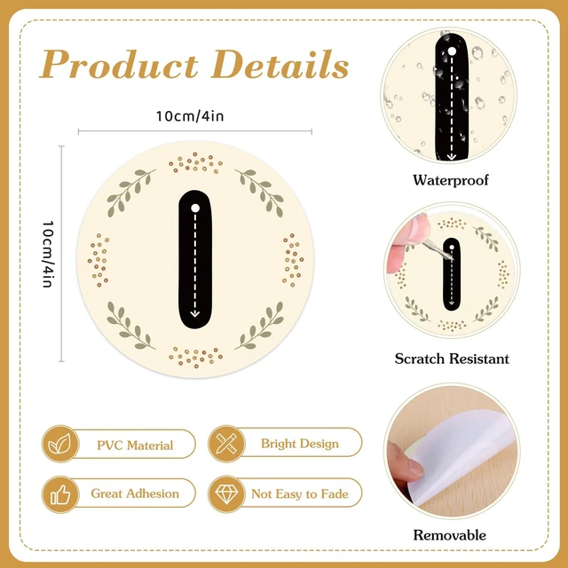 Alt view image 5 of 7 - 36PCS Boho Line Up Spots for Classroom Floor 4" Number Stickers Waterproof Classroom Spots Number Labels Markers for Preschool Kindergarten Elementary Back to School Teacher Must Haves
