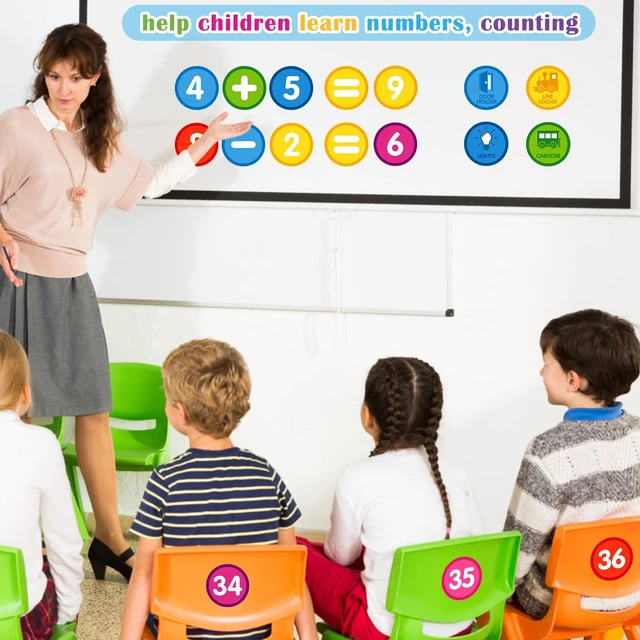 Alt view image 3 of 7 - Boho Line Up Spots for Classroom Floor - 48Pcs Floor Numbers for Classroom Lining Up Waterproof Number Stickers Markers for Preschool Kindergarten Elementary Back to School Teacher Must Haves