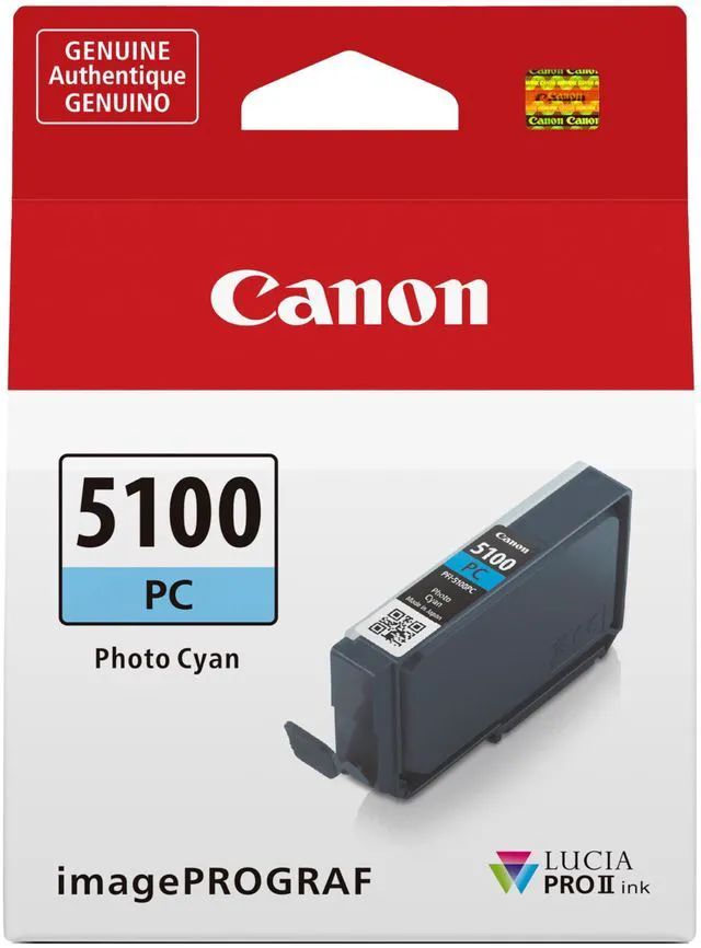 Main image of PFI-5100 Genuine Photo Cyan Ink Tank, Compatible with ImagePROGRAF PRO-310 Printers