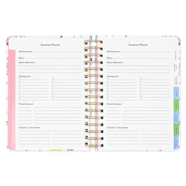 Alt view image 7 of 7 - 17-Month Large 2026-2027 Planner, Joyful Garden 8.5" x 7.25" Hardcover Agenda with Monthly & Weekly Layouts, Goal Tracker, Vacation Pages, Stickers, Tabs & Elastic Closure