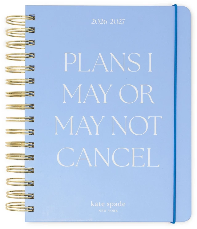 Main image of 17-Month Large 2026-2027 Planner, Plans I May Cancel 8.5" x 7.25" Hardcover Agenda with Monthly & Weekly Layouts, Goal Tracker, Vacation Pages, Stickers, Tabs & Elastic Closure