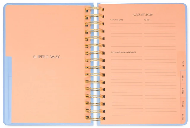 Alt view image 3 of 7 - 17-Month Large 2026-2027 Planner, Plans I May Cancel 8.5" x 7.25" Hardcover Agenda with Monthly & Weekly Layouts, Goal Tracker, Vacation Pages, Stickers, Tabs & Elastic Closure