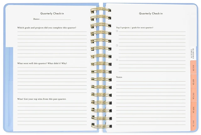 Alt view image 5 of 7 - 17-Month Large 2026-2027 Planner, Plans I May Cancel 8.5" x 7.25" Hardcover Agenda with Monthly & Weekly Layouts, Goal Tracker, Vacation Pages, Stickers, Tabs & Elastic Closure